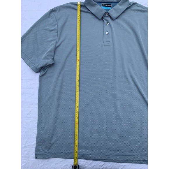 PGA Tour Polo Shirt Mens 2XL Blue Check Short Sleeves Golf Shirt XXL - Picture 6 of 10